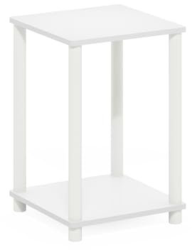 Furinno Turn-N-Tube Tavolino Haydn, Bianco/Bianco
