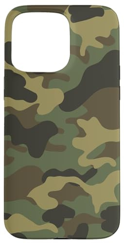 Camouflage grün braun Militär Armee Military Bundeswehr Hülle für iPhone 15 Pro Max