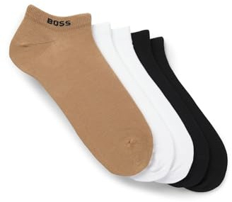 BOSS Herren 5P AS Uni CC Fünferpack Sneakers-Socken aus Baumwoll-Mix mit Branding