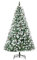 HOMCOM Künstlicher Weihnachtsbaum, 180 cm Christbaum mit Kunstschnee 800 Astspitzen faltbar Standfuß, für Weihnachtsfest, Indoor, Grün+Weiß