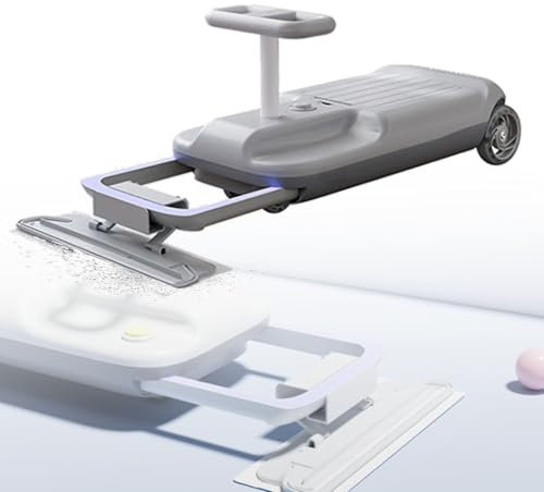 Kart de limpieza de piso con fregona para niños, kart de limpieza para niños, kart portátil multifuncional, juguete para montar en interiores y exteriores con ruedas iluminadas