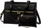 LOVEVOOK Laptop Bags for Women 17.3 Inch Ladies Work Bags Large Tote Bag with Laptop Compartment Designer Handbag Stylish PU Leather Briefcase for School Shoulder Bag for Office Business, Black