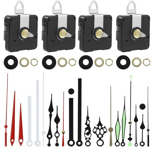 BUCOMTU 4 Mecanismo Reloj de Pared, oguerekóva 7 reloj manos conjunto, 13/16/20/22 mm, reloj repuesto ñemyengoviarã, reloj bricolaje apo