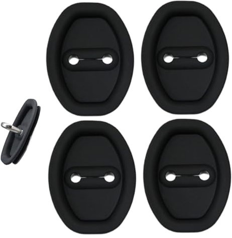 4 PCS Car Door Lock Cover Rust Resistant Car Door Lock Protection Cover Anti Collision Silicone Latches Protective Universal