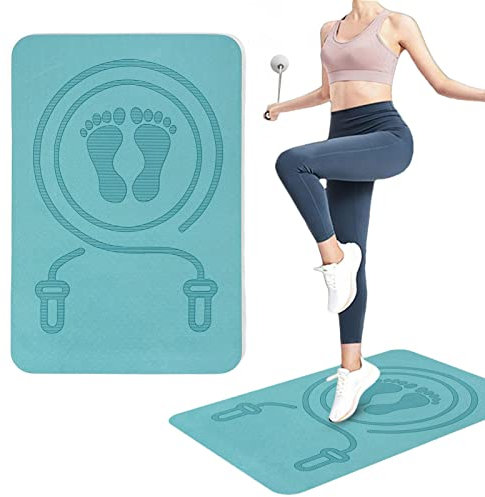 Tapis de corde à sauter, tapis de protection de sol de fitness, tapis d'exercice silencieux, tapis de fitness absorbant les chocs, équipement d'entraînement antidérapant, 40 x 60 cm/épaisseur 0,6 cm