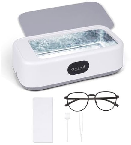 ACOHSY Ultrasonic Cleaner, 640 ml Glasses Cleaning Device with 3 Modes, 640ML, ABS+304