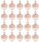 AHANDMAKER 40Pcs Heart Shape Charm Tibetan Hollow Tree of Life Charms Metal Lucky Heart Pendants Rose Gold Tree Pendants for Jewelry Making Supplies DIY Necklace Earring 17x19mm