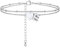 PROSTEEL Bracelet de Cheville Femme Coeur Acier Inoxydable, Chaîne Cheville Initiale Double Couche avec Lettre E, Longueur de 22+5cm