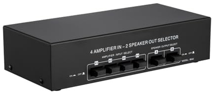 Wahlschalter für Stereo-Umschaltbox mit Verstärker-Ausgang