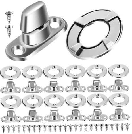 20Ensembles Fixations à Bouton Tournant Inoxydable Vis de Montage pour Bâches Œillets Goujons Installation Facile Polyvalente pour Projets de Échelle
