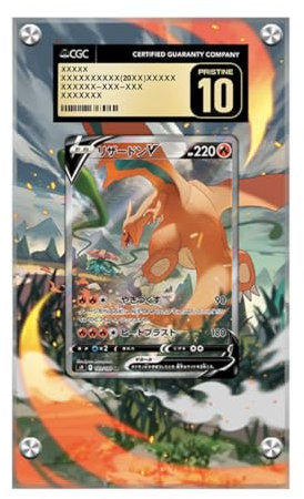 Frame Compatible with Pokemon Charizard V 154/172 - Brilliant Stars - Extended CGC Artwork Protective Card Display Case
