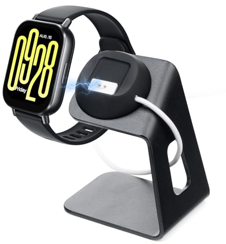sciuU Abnehmbarer Ladegerät Ladeständer kompatibel mit Redmi Watch 6/5 | Metall Ladestation Dock kompatibel mit Xiaomi Band 10, 9 Pro, 9 Active, 9, Redmi 4, 3. Aluminiumlegierung + 1m USB-Kabel