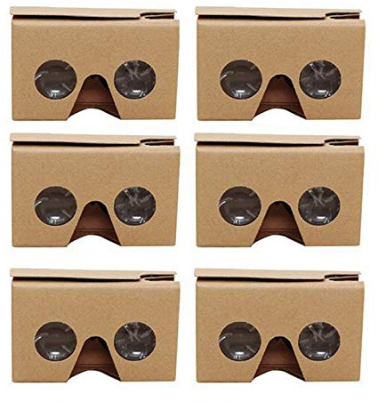 Lafeier 6 gafas 3D para smartphone de cartón V2 VR de 4.5 a 6 pulgadas + diadema
