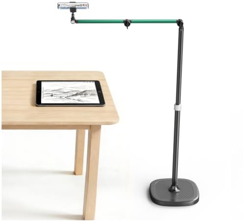 Overhead Tischstativ Handy Ständer für Smartphone, Handyhalterung zum Filmen für iPhone, Handyhalterung Tisch Geeignet und Ideal für Kochvideos, Videoaufnahmen und Zeichnen
