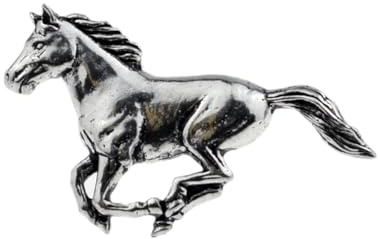 Running Horse English Pewter Lapel Pin Badge