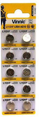 Starlet24 Vinnic Premium Button Cell Batteries 10x AG10, 189, 389, SR1130, LR1130, SR1131, LR1131