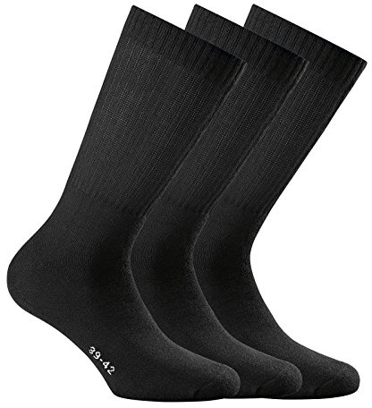 Rohner advanced socks Sport 3er Pack Socken, Black, EU 35-38