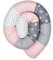 ULLENBOOM ® Tour de lit serpent, rose gris (200 x 13 cm)