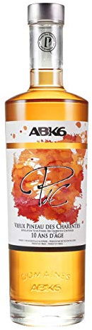 ABK6 Vieux Pineau des Charentes - Franzosischer Cognac Aperitif, 10 Jahre Fassreife, Fruchtiger Aperitif mit Aromen von Aprikose & Honig, 0,7 l