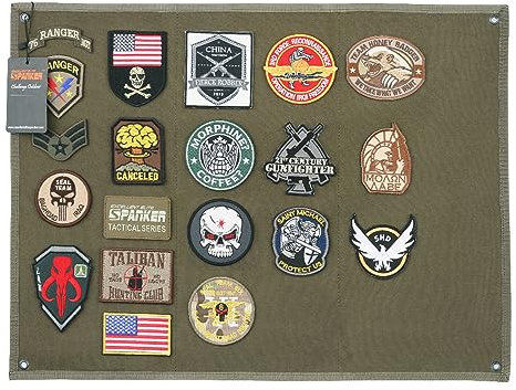 EXCELLENT ELITE SPANKER Panneau d'affichage de patchs tactiques Panneau de support de patch militaire pliable(RGN,M)