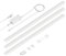 ledscom.de Smarte LED Unterbau-Leuchte SIRIS weiß matt, WLAN-Controller, flach, Smart-Home, Alexa-fähig je 90cm, je 963lm, warmweiß, 3er Set