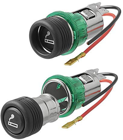 PAT Europe B.V. 2 x ProPlus Zigarettenanzünder mit Beleuchtung 12/24 V 28 mm