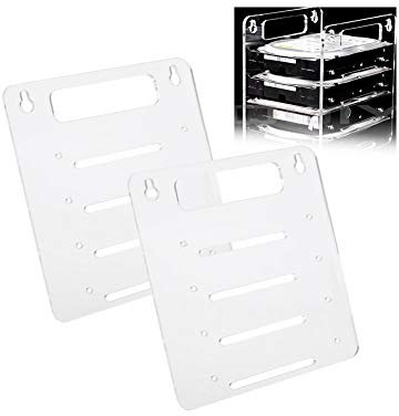 Hard Disk Drive Rack, Acrílico Transparente 4 Capas 2.5 Pulgadas/3.5inch Rack de Unidad de Disco Duro Computadora de Escritorio Bandeja de Jaula HDD de 3.5 Pulgadas