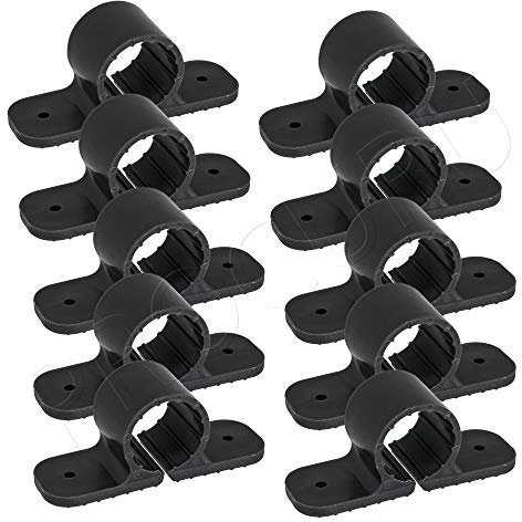 PROCURU Lot de 10 colliers de serrage en plastique de 1,9 cm, sangle de montage à 2 trous pour tuyau de 2,2 cm OD – La couleur peut varier