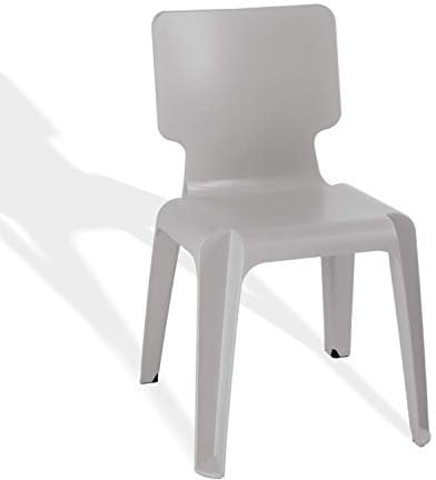 Metra Stapelstuhl, Kunststoff Stuhl Stapelbar Authentics Wait robust versch.Farben grau