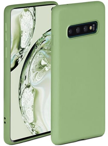 ONEFLOW Soft Case für Samsung Galaxy S10 Hülle aus Silikon mit Kameraschutz, Silikonhülle mit erhöhtem Schutz fürs Display, Backcover Schutzhülle, weiche Handyhülle, Grün