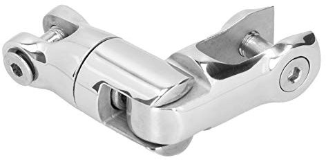 Conector de ancla de barco, Conector giratorio de ancla Qiilu, conector giratorio de ancla de barco, 3 juntas, acero inoxidable 316, hardware pulido con espejo para cadena de 0.4-0.5in