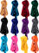 12 Stück Samt Durags Caps Breiter Riemen Headwraps Langer Schwanz Turban Beanies für 360 Wellen Männer Frauen (Mehrfarbig)