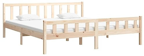 vidaXL Massivholzbett Doppelbett Bettgestell Lattenrost Bett Holzbett Bettrahmen Schlafzimmerbett Schlafzimmermöbel Kiefer 160x200cm