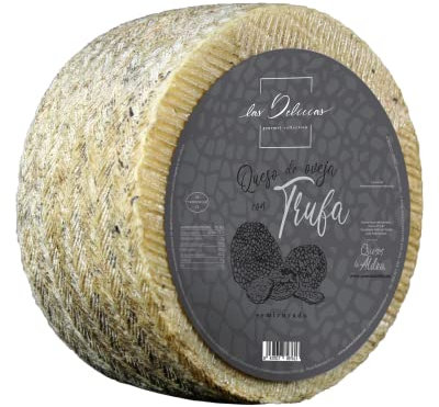 QUESOS LA ALDEA | Queso Artesano de Oveja Semicurado | Con Trufa | Entero 3 kg | Kits y Packs de Quesos | Disponible: Entero, en Cuartos o Mitades
