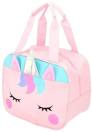 VBESTLIFE Kinder-Lunchbox, Dicker Griff, Oxford-Stoff, Farbecht, Süße Mahlzeit-Tasche, Kinder-Lunch-Tasche für die Schule (Einhorn)