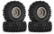 INJORA Schwarze Beschichtung Messing 1.0 Beadlock Felgen-Reifen-Set für Axial SCX24 AX24 TRX4M FCX24 Upgrade 1/24 1/18 RC Crawler Car
