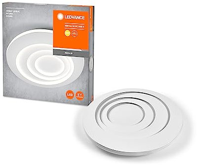 LEDVANCE ORBIS SPIRAL ROUND CL LED Deckenleuchte, weiß, 38W, 4000lm, 505mm Durchmesser, sehr homogene Lichtverteilung, indirektes Licht, integriertes LED-Modul, lange Lebensdauer, 3000K
