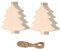 10 Pieces Christmas Tree Bauble Hanging Ornaments - Natural Wooden Shape Embellishments Round Wood Slices for Christmas Wedding Party Decoration