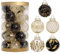 25pcs Weihnachtsball -Ornamente 2,36 Zoll Schwarz Gold weiße Weihnachtskugeln Shatterproof Bunte glitzernde Bagugles Set Weihnachtsbaumanhänger Urlaub Party Bälle Dekoration Dekoration