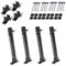 Lot de 2 supports de panneau solaire pour toit plat, toit, mur, bateau, camping-car, support d'angle en aluminium pour PV, panneau solaire (aluminium noir, lot de 2, 15°-30°)