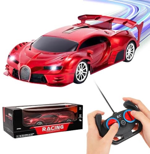 Hojalis Ferngesteuertes Auto Kinder, 2.4 GHz Spielzeugautos, Auto Spielzeug mit Fernbedienung, Hochgeschwindigkeits RC Auto Spielzeug, RC Auto für Kinder mit Fernbedienung