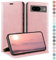 HUOUH für Google Pixel 8 5G Hülle mit RFID Schutzhülle aus Lederhülle Handyhülle,360 Grad Schutz Case,Kartenfach Leder ständer Handy hülle für Pixel 8 Klapphülle Wallet Cover Roségold