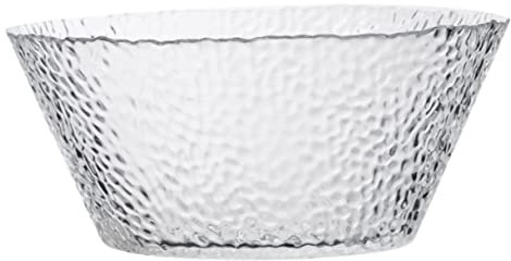 VINTORKY Ensaladera de Cristal de Gran Capacidad Aperitivos fruteros recipientes para microondas tazones Grandes para Servir recipientes para Alimentos ensaladera Transparente Vidrio envase