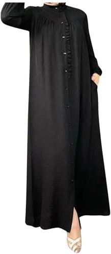 OUMSHBI Abiye Elbiseler Tesettür Türkisches Kleid Namaz Elbisesi Kadin Muslim Dresses for Women Muslimische Kleider Damen Mit Kopftuch Muslim Arab Pearl Maxi Robe Women Abaya Kaftan Long Dress