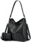 VINBAGGE Sac a Main Femme en PU Sac Cabas Femme Ensemble Petit Sac D'épaule Sacoche Ville Tendance Sacs Portés Main de 2 Pièces