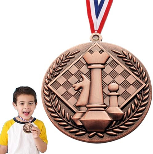 Medaillen für den 1., 2. und 3. Platz – geprägte Gewinner-Medaillen, Schach-Award-Medaillen, Ehrenroll-Medaillen, Auszeichnungen, Kindermedaillen mit Umhängeband für internationales Schach