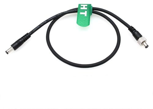 HangTon Locking DC 5.5x2.5mm Power Cable for Smallrig Atomos Ninja V Hollyland Mars 400s Cosmo Blackmagic Video Assist Monitor Aputrue 60d, Video Camera Monitor Wireless Transmitter LED Light 50cm
