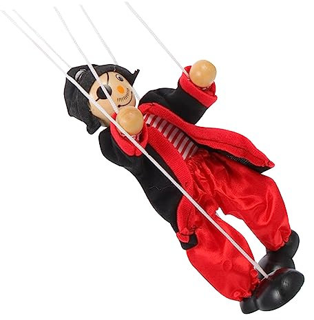 BESTonZON Marionettenpuppe Aus Holz Mit Piratenfigur Stringmarionette Für Junge Mädchen Und Erwachsene Klassisches Marionettenspielzeug Für Puppentheater Und Interaktive Spiele