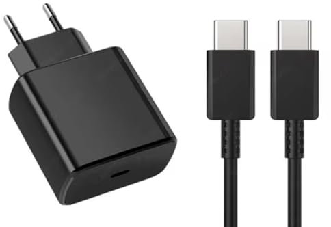 45W Cargador con Cable de Carga USB-C 2 Metros Largo | Carga Rápida | Cargador de Pared USB Tipo C, Compatible con Android Samsung Galaxy S24 Ultra/S24+/S24/ S23 Ultra/S23/S23+/S22 Ultra/S22