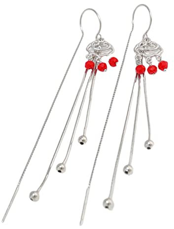 VALICLUD Orecchini Pendenti in Argento con Albero della Vita Gioielli Vintage Orecchini con Nappe Accessori per Le Orecchie alla Moda per Le Donne